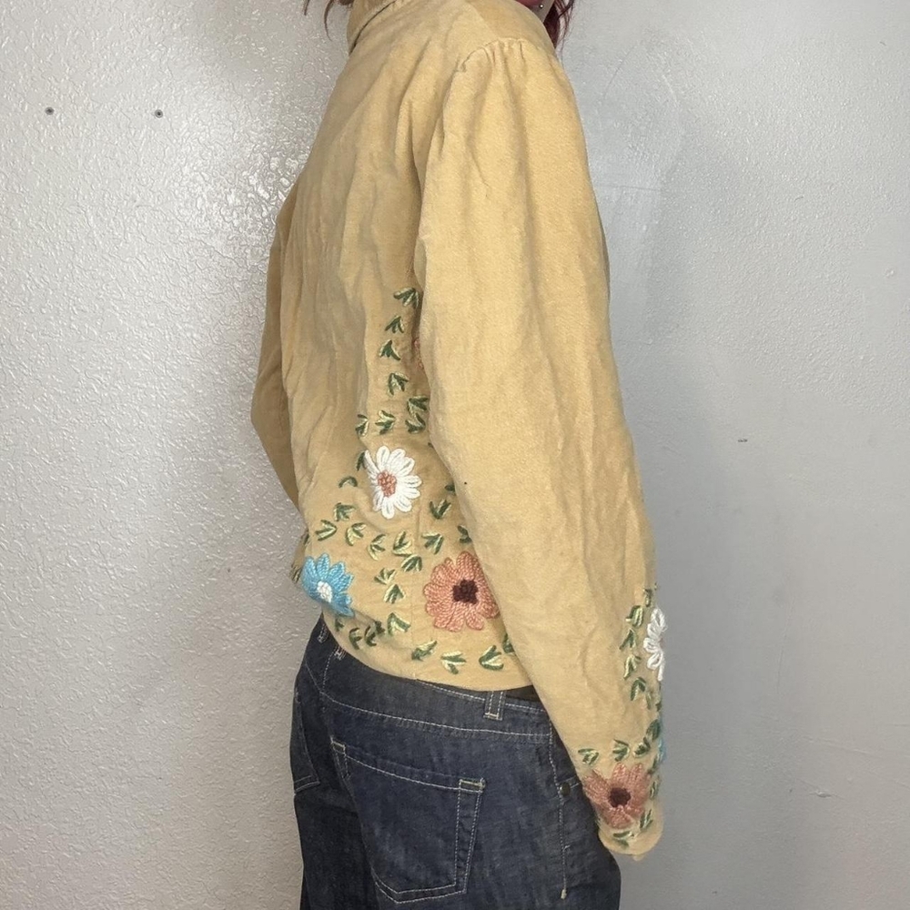Embroidered Tan Jacket - Picture 3 of 3